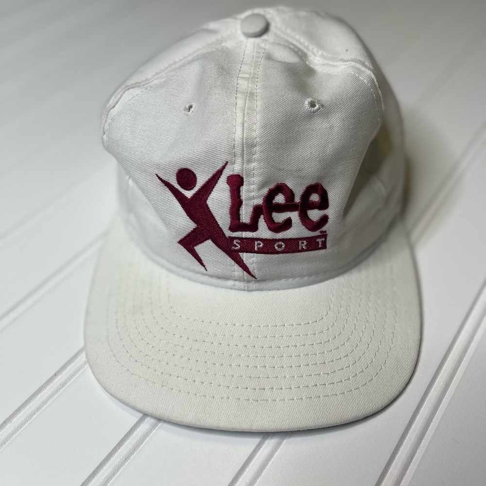 Vintage White Lee Sports adjustable hat